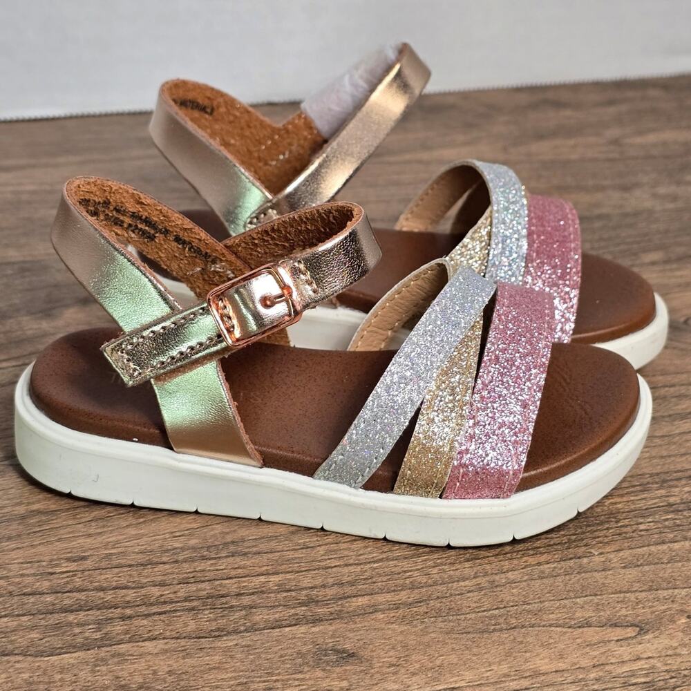 Thereabouts toddler Glitter Strap Sandals Toddler Size 7 NWoT